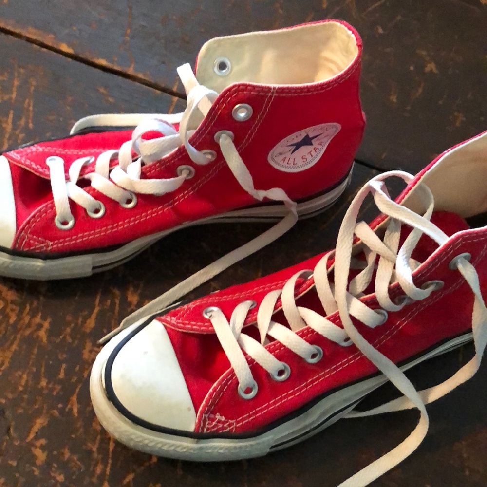 Red Converse All Star High Tops Women’s Size 6.5